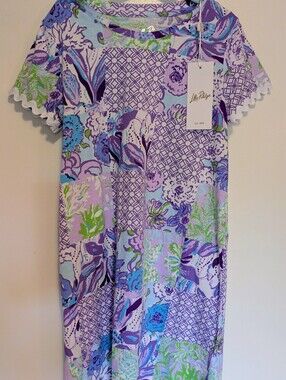NWT Lilly Pulitzer Mini Cody Dress Juicy Story Patch Girls Medium (7-8)